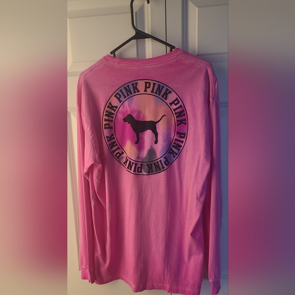 VS PINK Vintage 2017 HTF Bright Pink Campus T-Shirt - Size Large NWOT - Picture 4 of 8